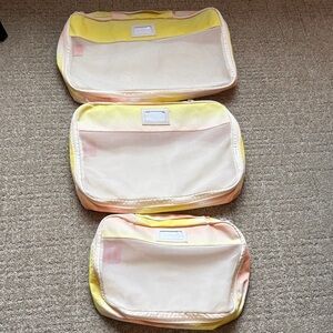 Calpak Yellow and Pink Packing Cubes